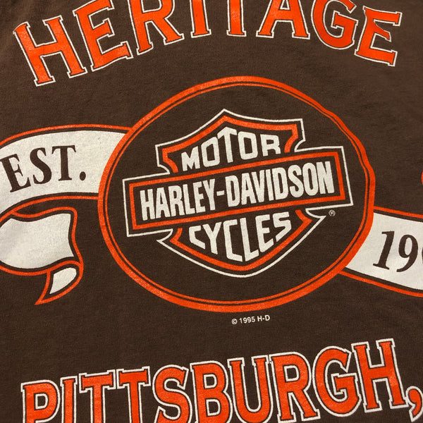 1995 Pittsburgh Harley Davidson Tank Top Brown Size XXX-Large - Beyond 94