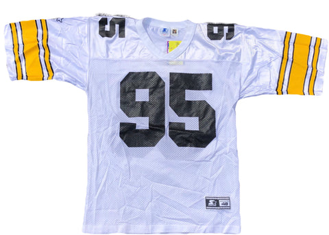 Vintage 90s Pittsburgh Steelers Greg Lloyd 94 Starter Jersey White Size Large - Beyond 94