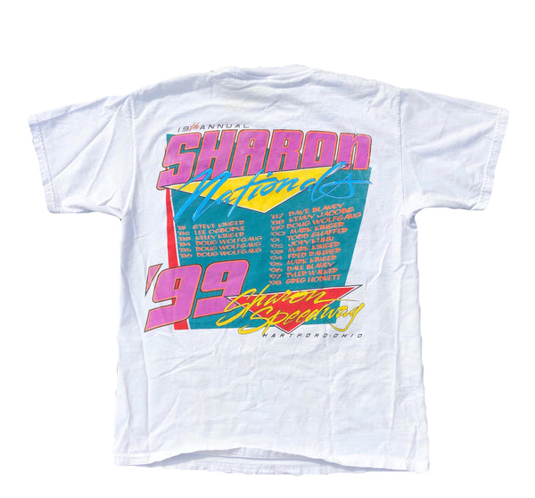 1999 Sharon Nationals Racing Shirt White Size Large - Beyond 94