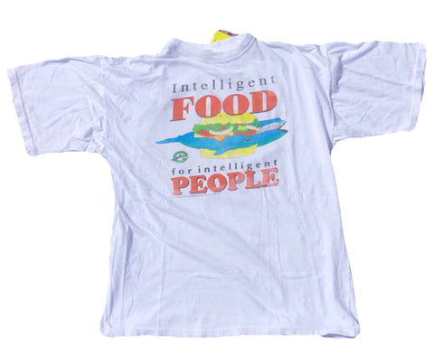 1993 WWF Intelligent Food Shirt White Size Large - Beyond 94