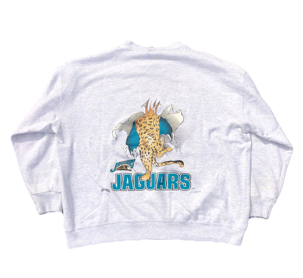 1993 Jacksonville Jaguars Breakthrough Sweatshirt Grey Size XX-Large - Beyond 94