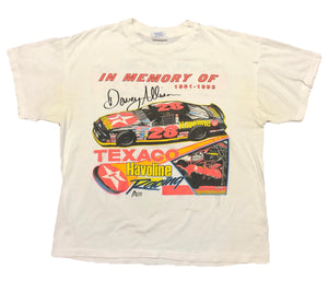 1993 Single Stitch Davey Allison In Memory Shirt Size Large - Beyond 94