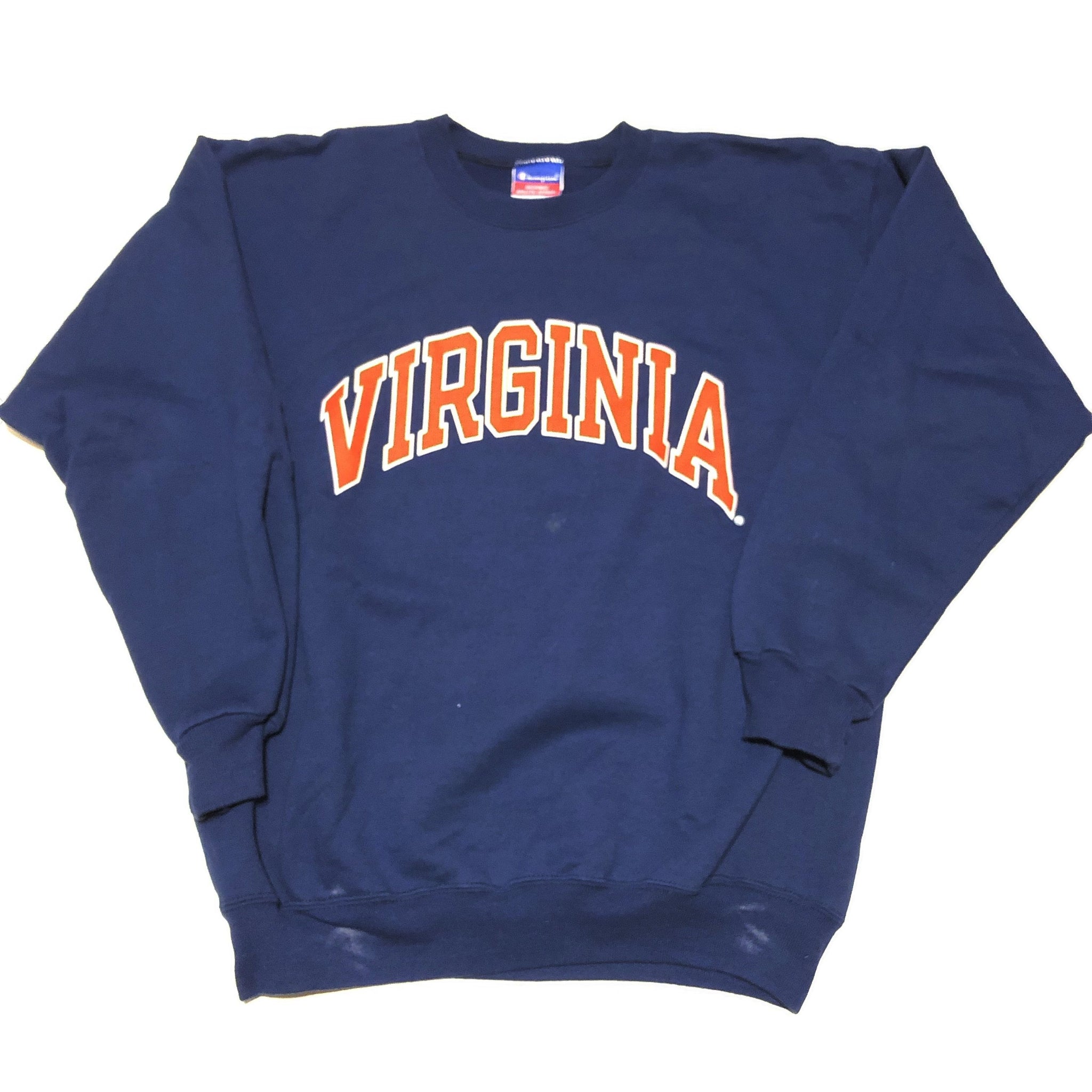 Vintage 90s Virgina Champion Sweatshirt Navy Size Medium - Beyond 94