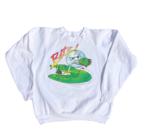 1989 Golf Bite Me Sweatshirt White Size X-Large - Beyond 94