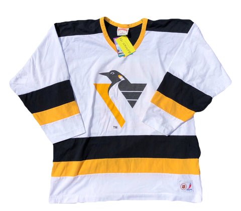 Vintage 90s Pittsburgh Penguins Kevin Stevens Jersey White Size X-Large - Beyond 94