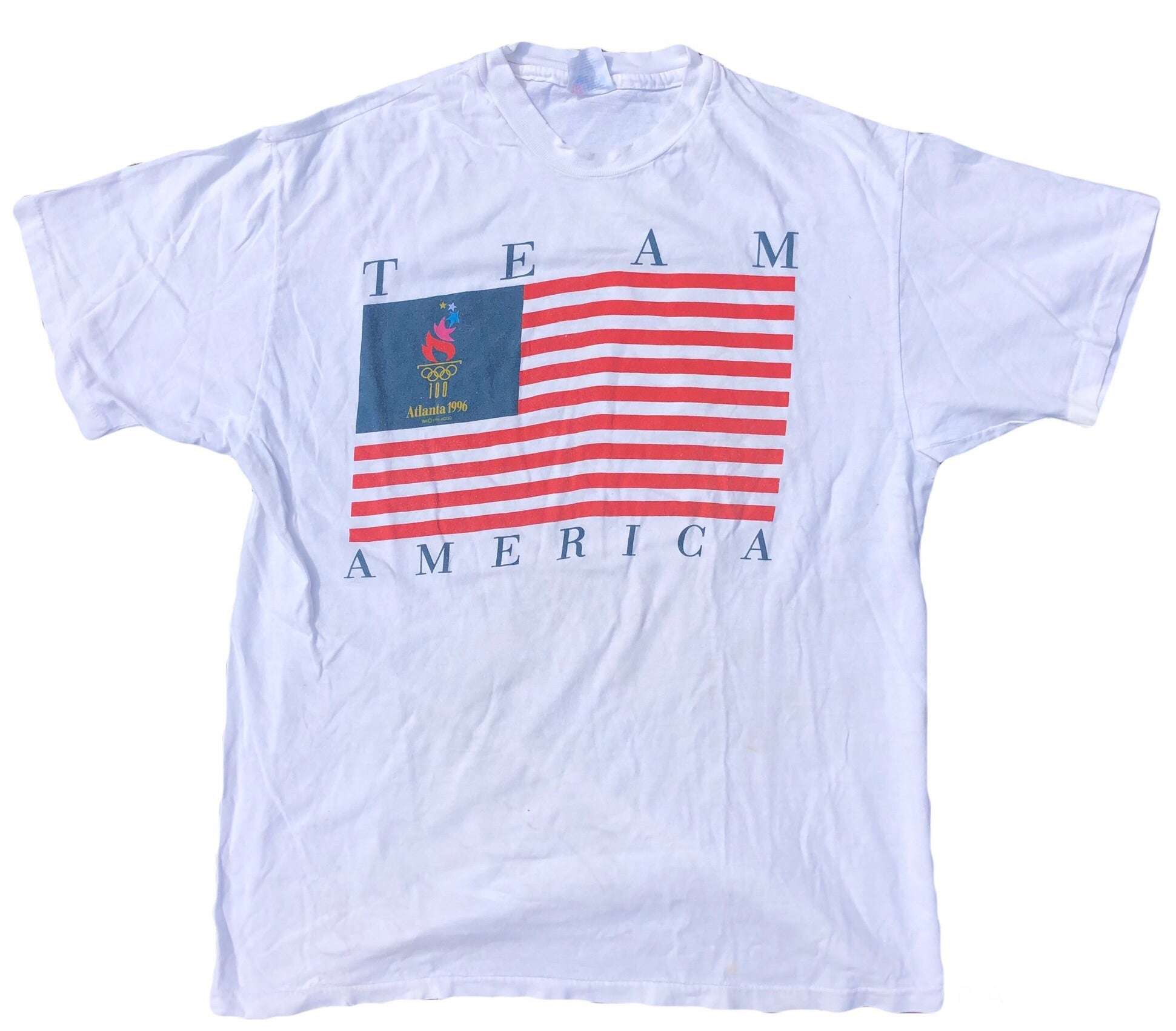 1996 Single Stitch Team America Shirt White Size Large - Beyond 94