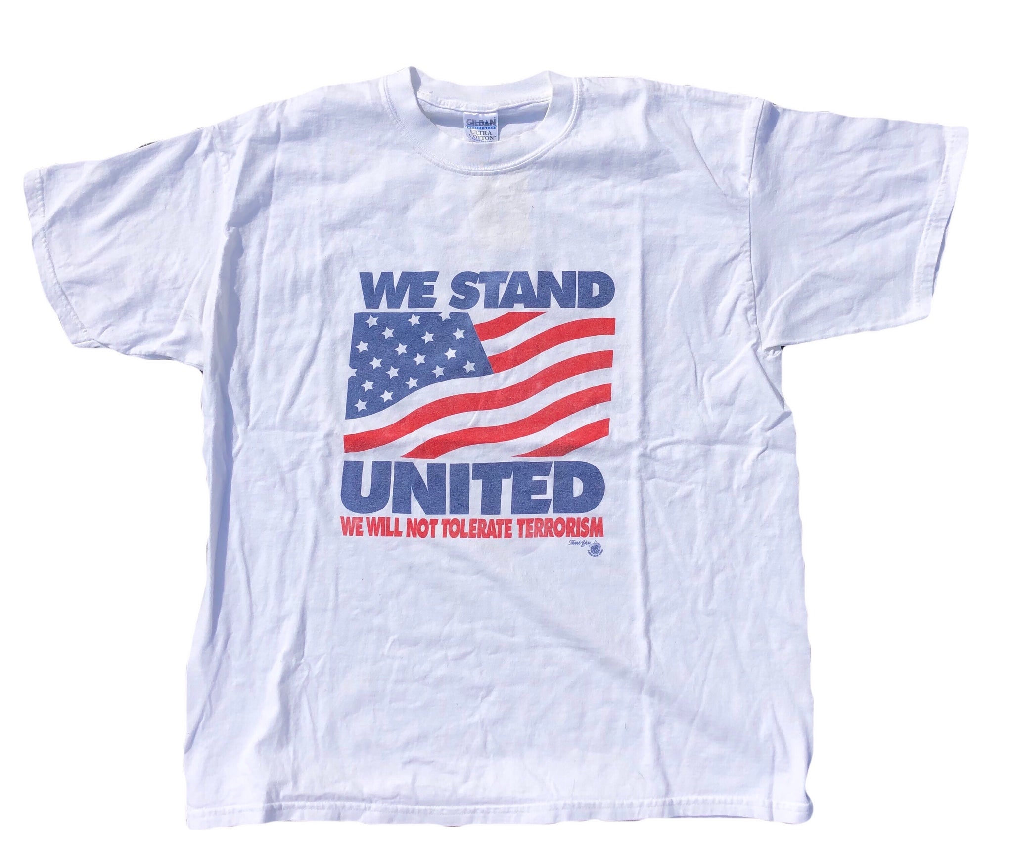 2001 We Stand United Shirt White Size X-Large - Beyond 94