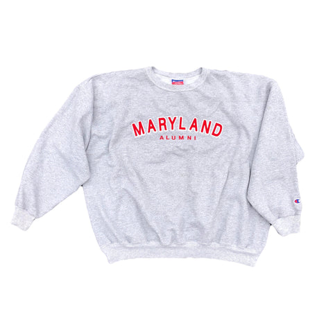 Vintage 90s Maryland Alumni Champion Sweatshirt Grey Size X-Large - Beyond 94