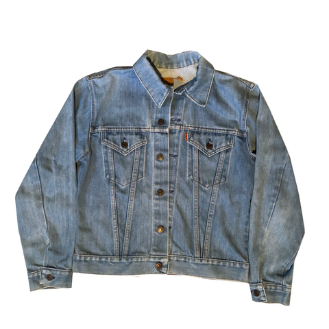 1980's Orange Tab Stonewash Levi Jean Jacket Size Small - Beyond 94