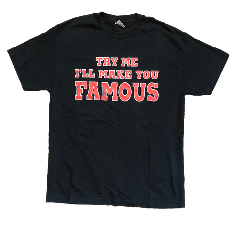 2001 WWF Undertaker "I'll Make You Famous" Shirt Black Size Large - Beyond 94