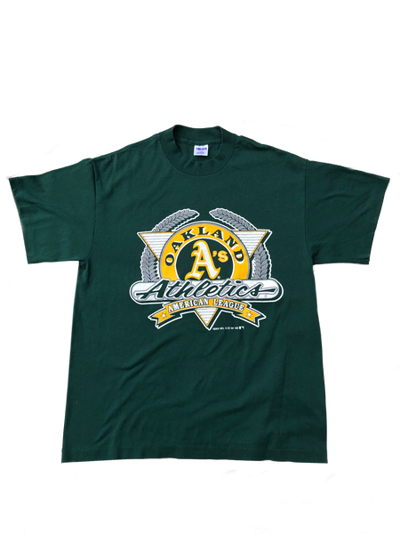 1991 Single Stitch MLB Oakland Athletics Shirt Green Large - Beyond 94