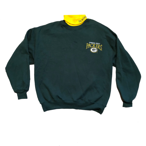 90's NFL Packers Crewneck Green/Yellow Size X-Large - Beyond 94