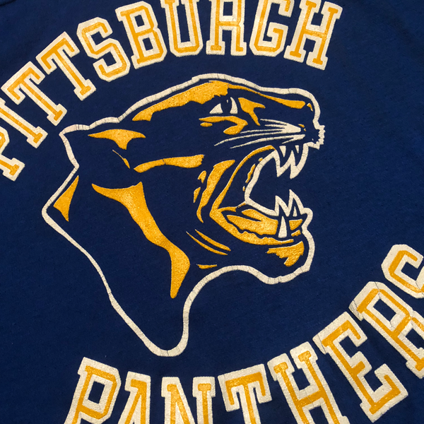 1980s Pitt Panthers V-Neck Shirt Royal Blue Size Medium - Beyond 94