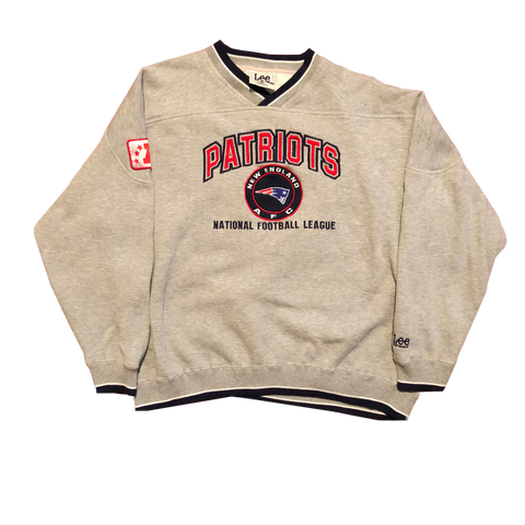 Vintage NFL New England Patriots Crewneck Grey Size X-Large - Beyond 94