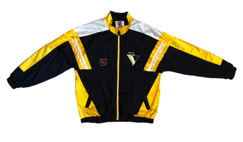 90s Pittsburgh Penguins Starter Track Jacket Black/Yellow Size Large - Beyond 94