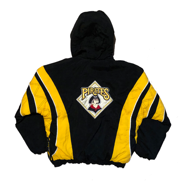 90's Pittsburgh Pirates Starter Jacket Black/Yellow Size X-Large - Beyond 94