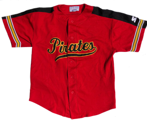 1997 MLB Pittsburgh Pirates "Script" Starter Jersey Red/Black Medium - Beyond 94