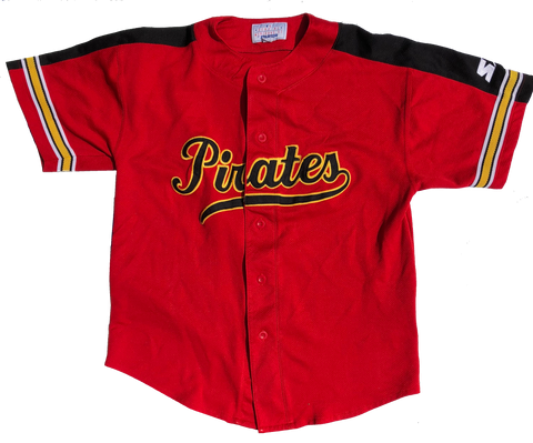 1997 MLB Pittsburgh Pirates "Script" Starter Jersey Red/Black Medium - Beyond 94