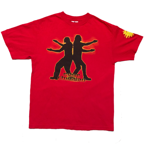2000 WWF Edge & Christian "Pose-Itively Awesome" Shirt Red Size Medium - Beyond 94