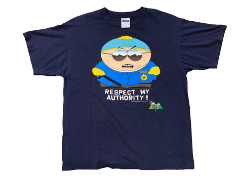 1998 South Park "Respect My Authority" Shirt Navy X-Large - Beyond 94