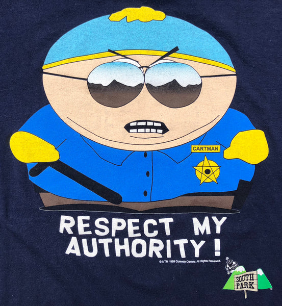 1998 South Park "Respect My Authority" Shirt Navy X-Large - Beyond 94